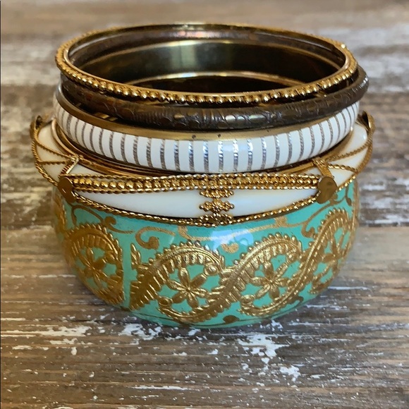 Anthropologie | Cute Bangles - set of 5 - Picture 2 of 8